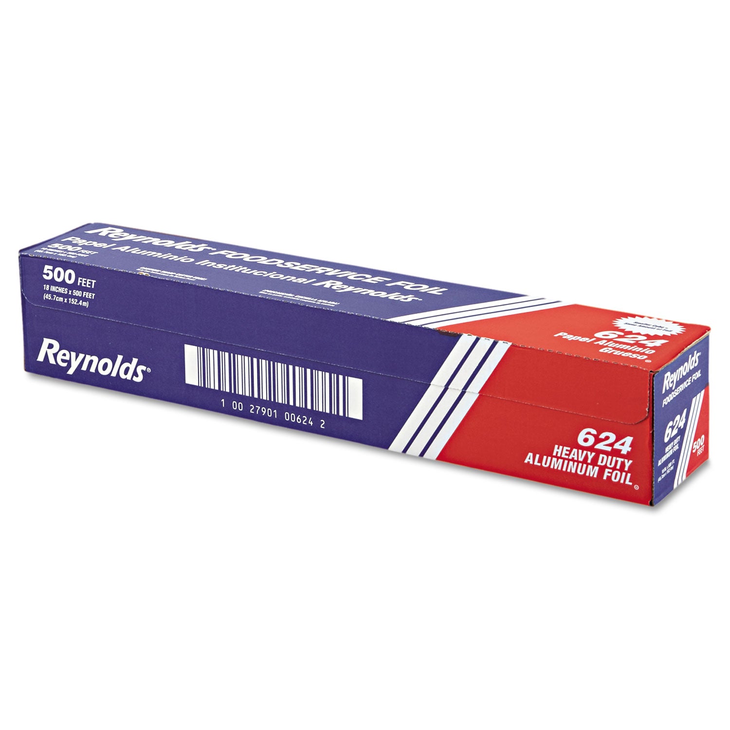 Heavy Duty Aluminum Foil Roll, 18" x 500 ft, Silver -