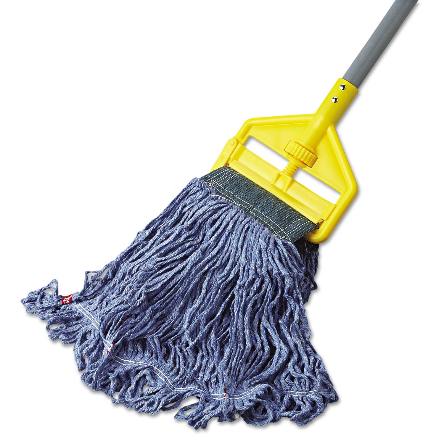Swinger Loop Wet Mop Head, Medium, Cotton/Synthetic, Blue, 6/Carton -