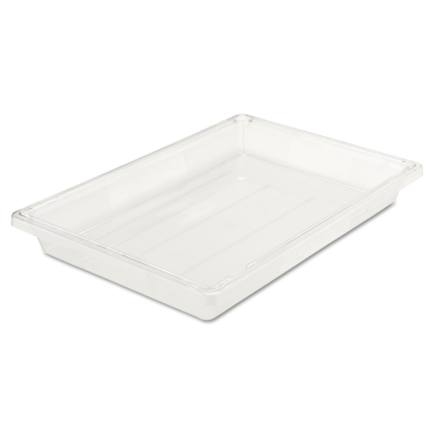 Food/Tote Boxes, 5 gal, 26 x 18 x 3.5, Clear, Plastic - 1