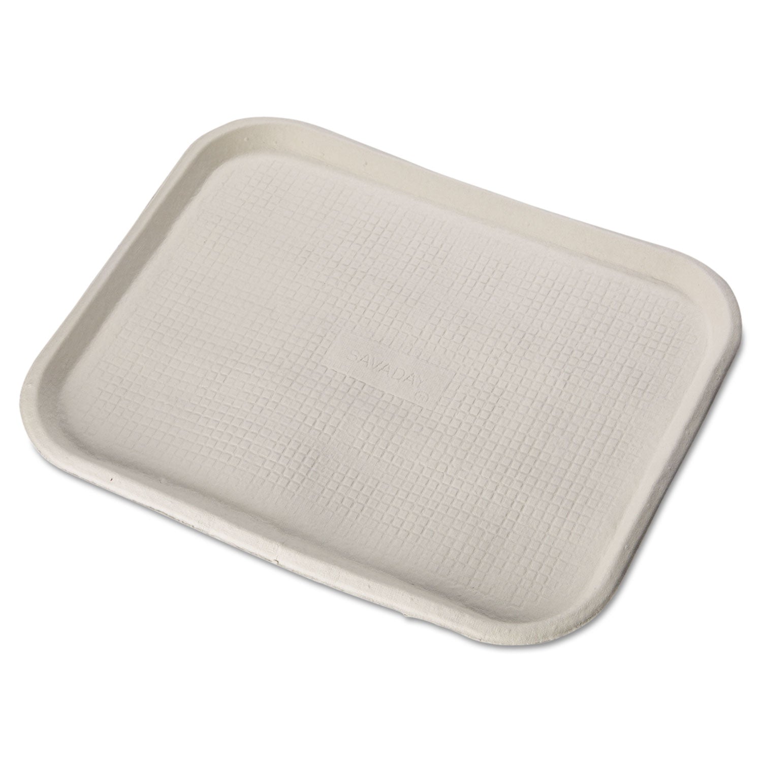 Savaday Molded Fiber Food Trays, 1-Compartment, 14 x 18, White, Paper, 100/Carton -