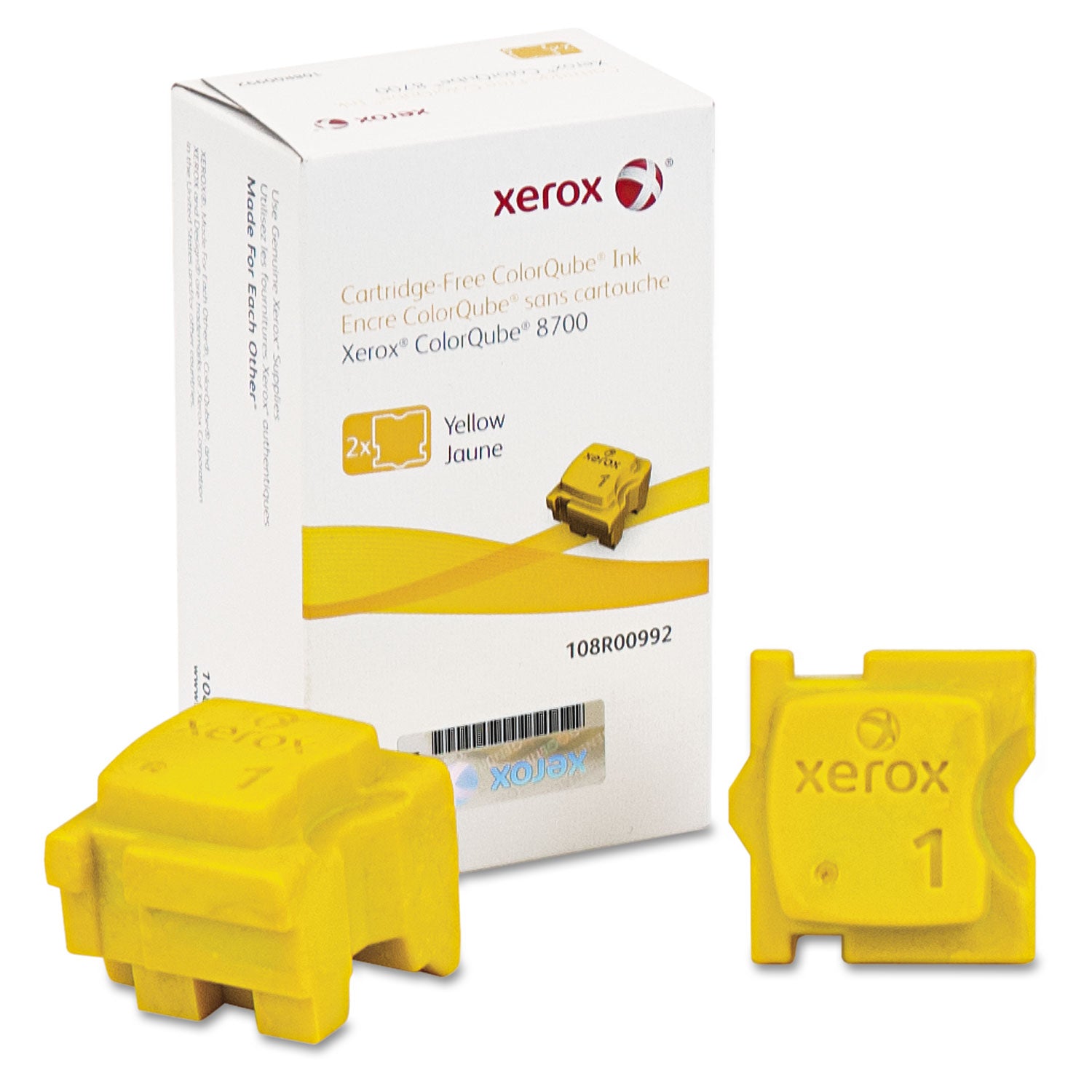 108R00992 Solid Ink Stick, 4,200 Page-Yield, Yellow, 2/Box -