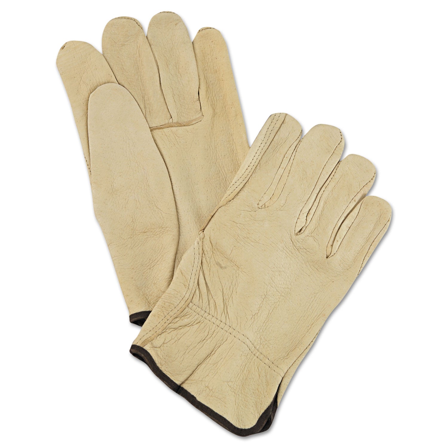 Unlined Pigskin Driver Gloves, Cream, Large, 12 Pairs -