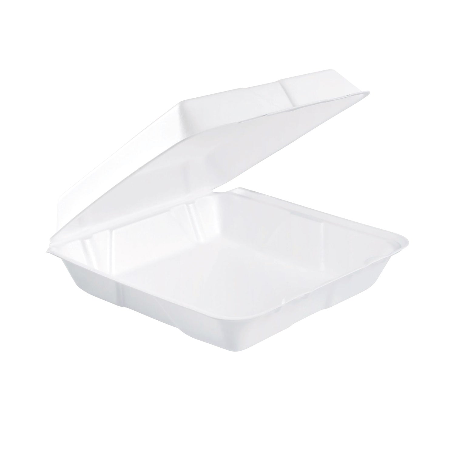 Foam Hinged Lid Containers, 9.25 x 9.5 x 3, 200/Carton -