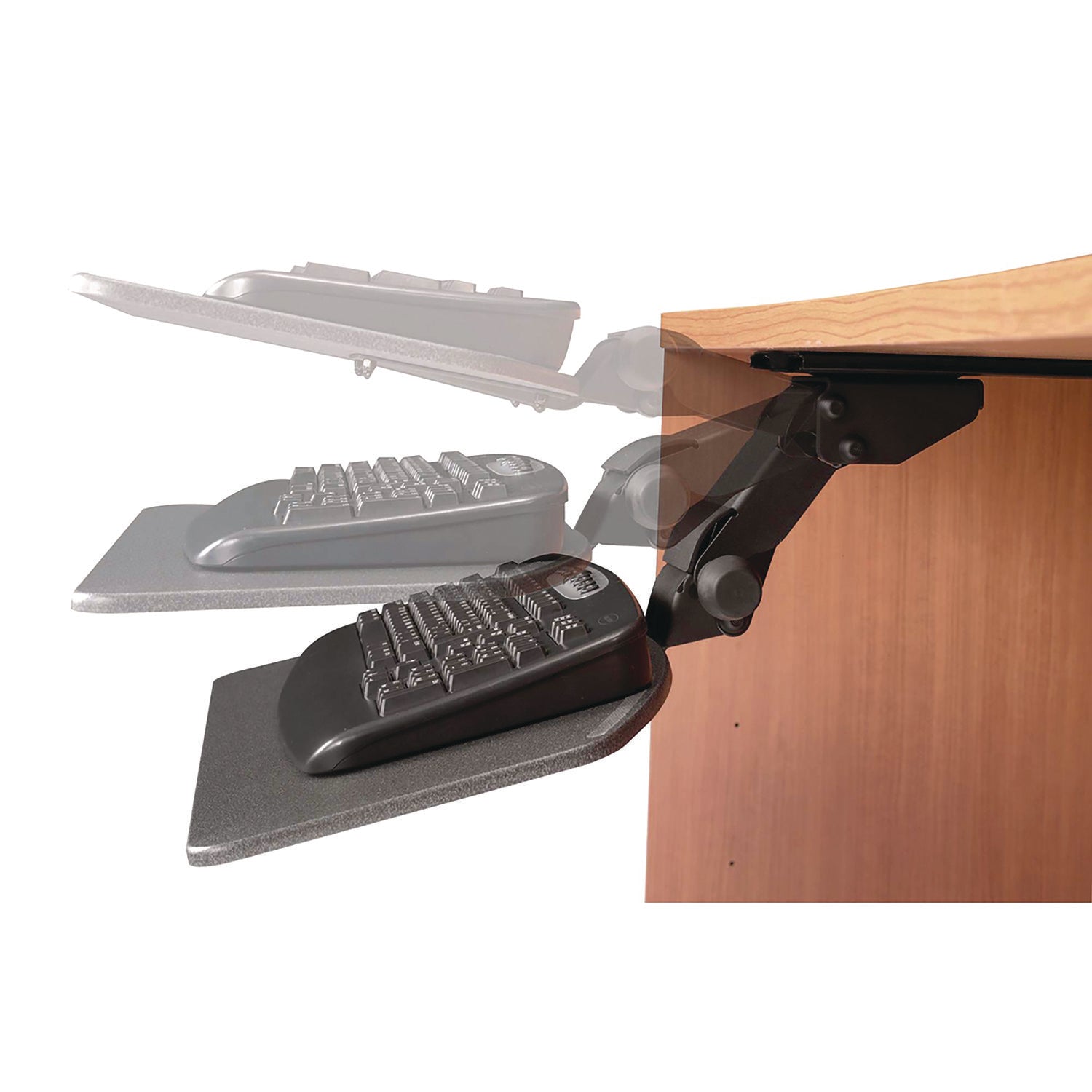 Bush - Articulating Keyboard, 24-1/2w x 19-1/2d x 3-1/2h,Galaxy Finish, Sold as 1 EA - 3