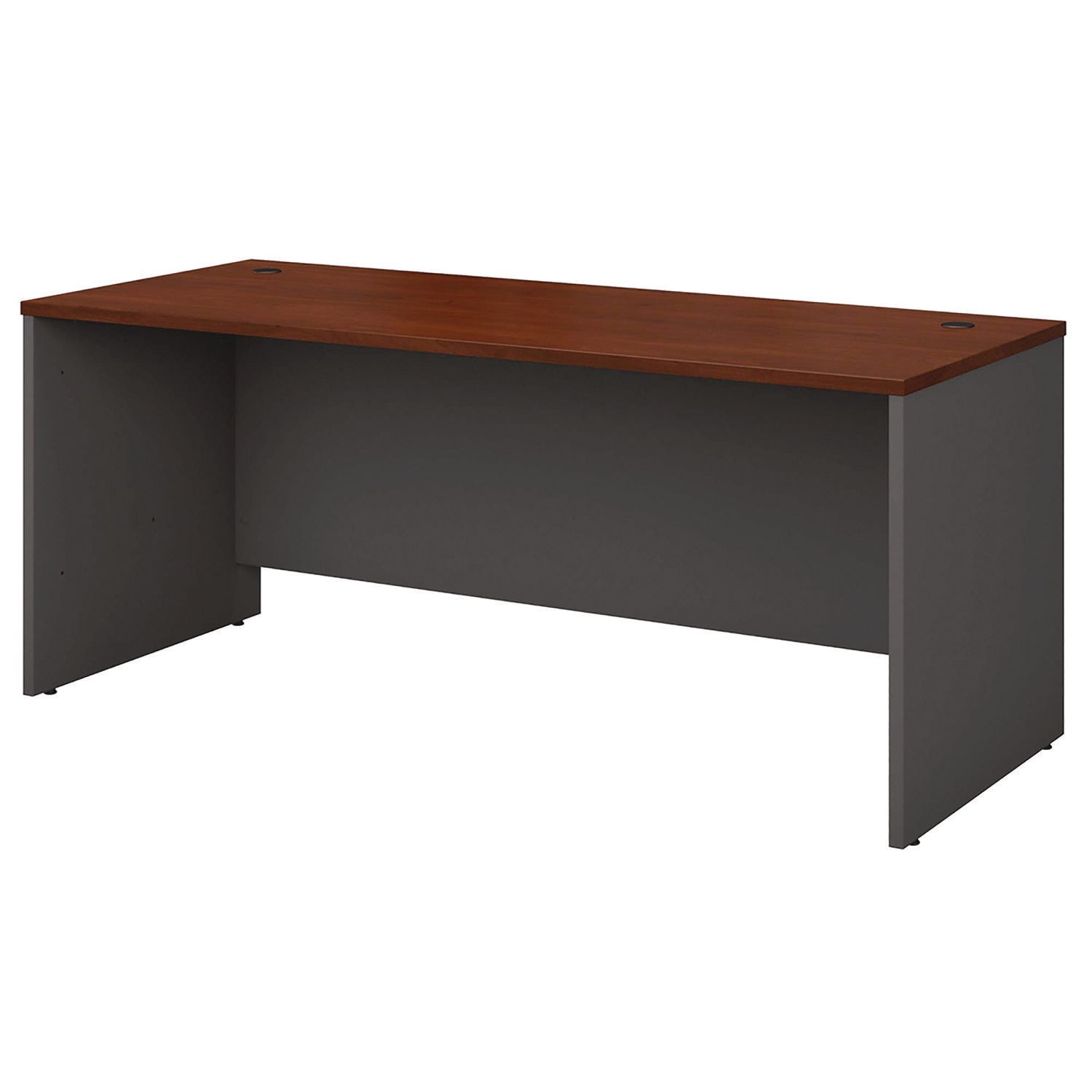 Series C Collection Desk Shell, 71.13" x 29.38" x 29.88", Hansen Cherry/Graphite Gray -