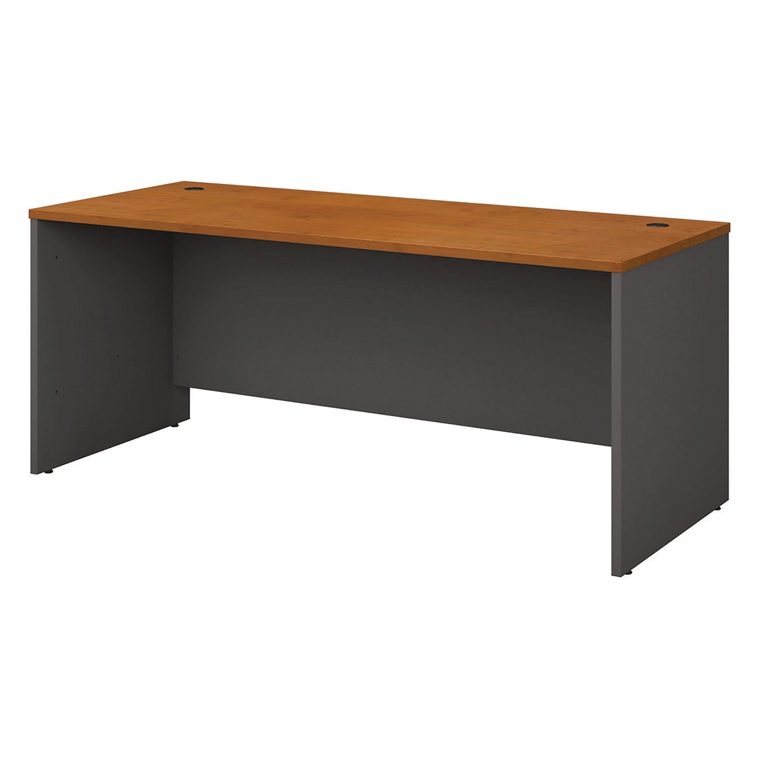 Series C Collection Desk Shell, 71.13" x 29.38" x 29.88", Natural Cherry/Graphite Gray -