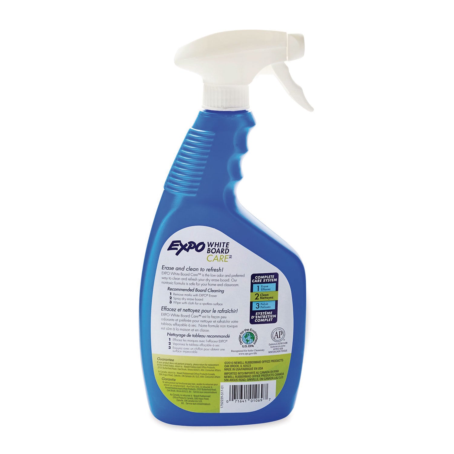 White Board CARE Dry Erase Surface Cleaner, 22 oz Spray Bottle -