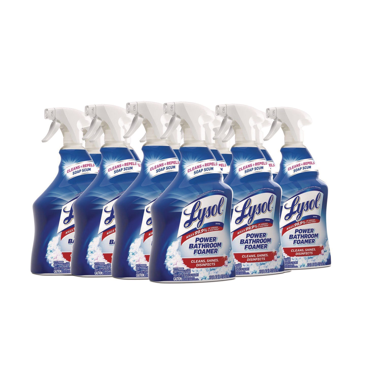 Disinfectant Power Bathroom Foamer, Liquid, Atlantic Fresh, 32 oz Spray Bottle -