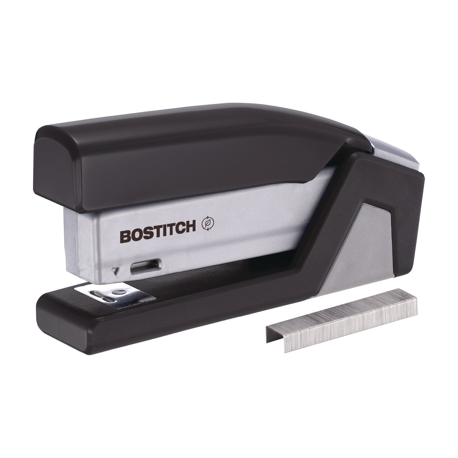 InJoy One-Finger 3-in-1 Eco-Friendly Compact Stapler, 20-Sheet Capacity, Black -