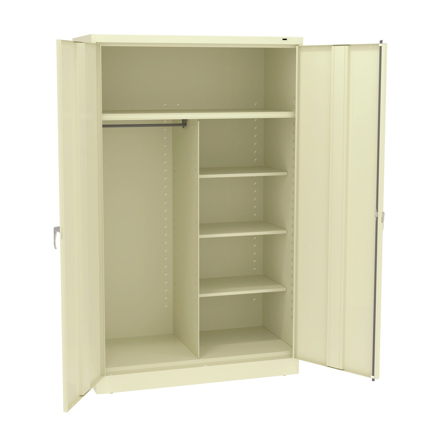 Jumbo Combination Steel Storage Cabinet, 48w x 24d x 78h, Putty -