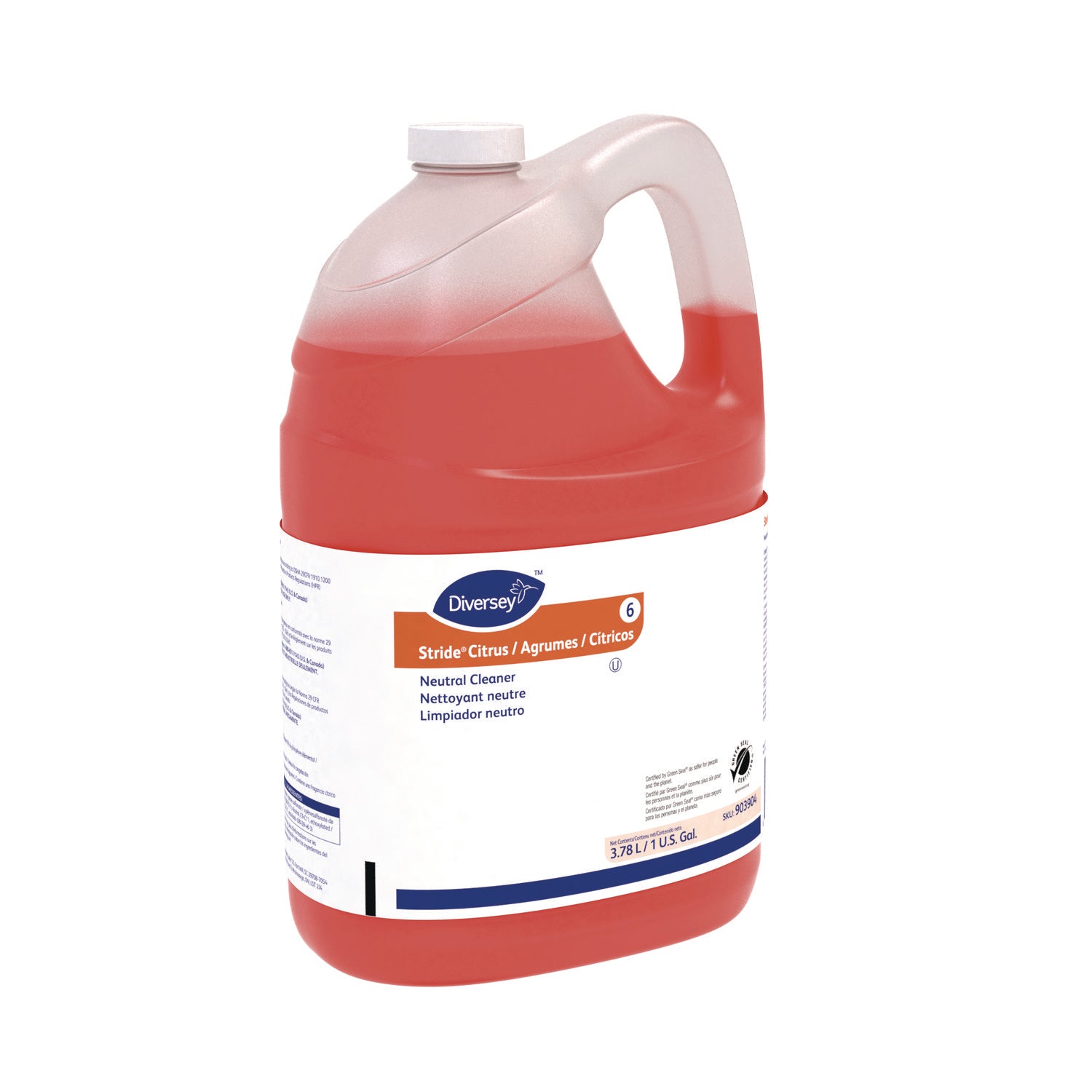 Stride Neutral Cleaner, Citrus, 1 gal, 4 Bottles/Carton - 2