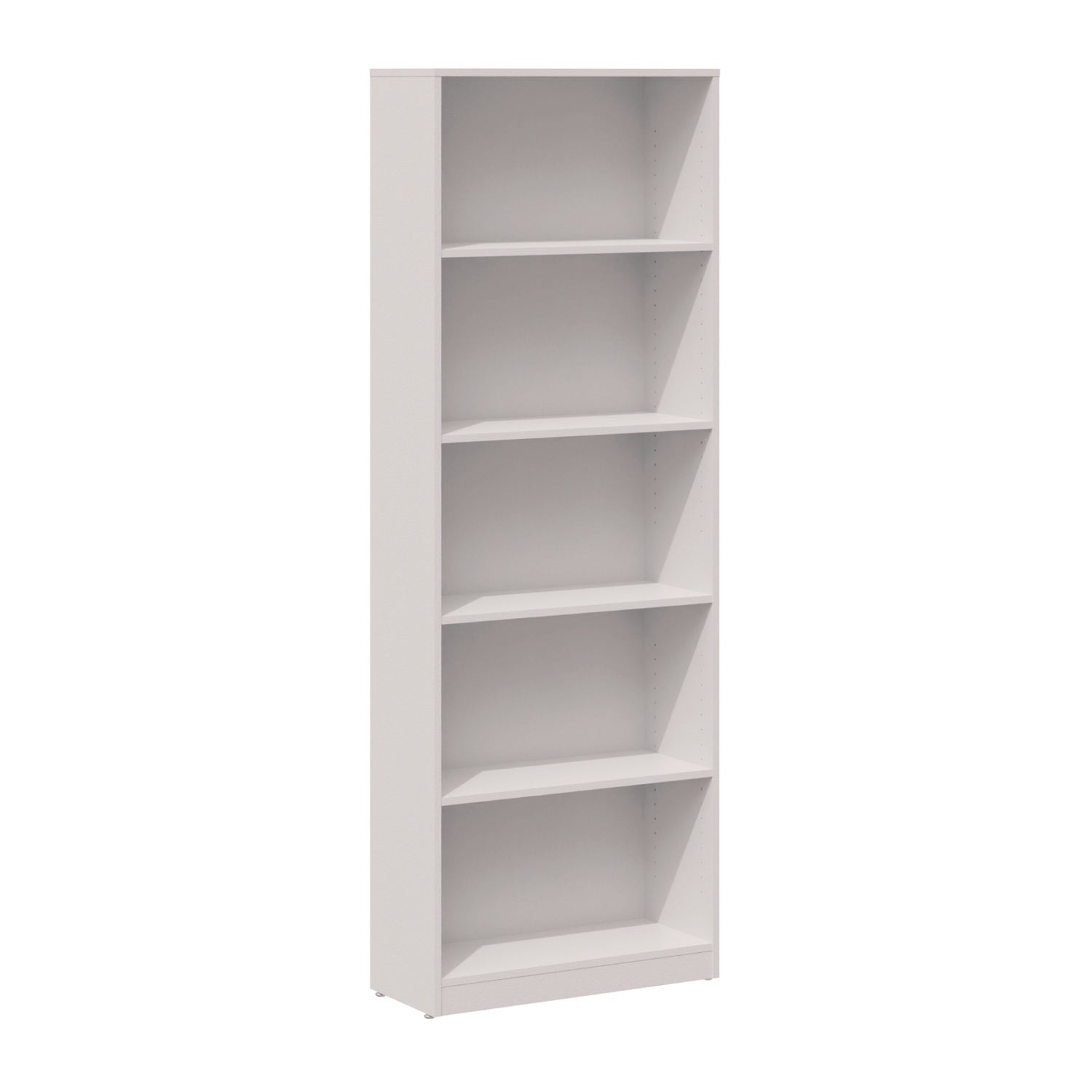 Five-Shelf Bookcase, 27.56" x 11.42" x 77.56", White - 1