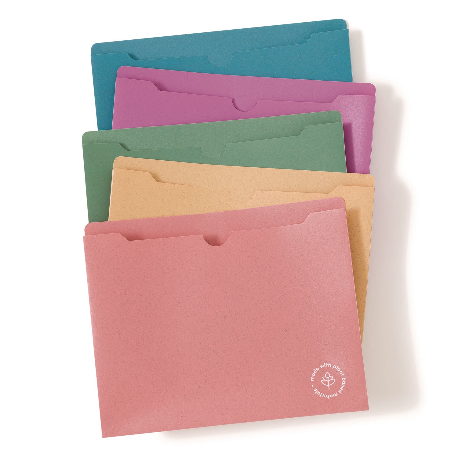 u-eco-poly-file-jackets-straight-tab-letter-size-assorted-10-pack_ubr6595u0112 - 1