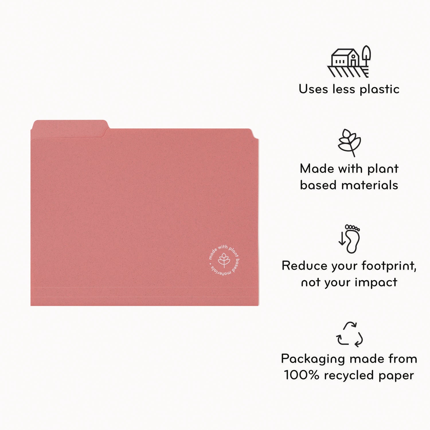 u-eco-poly-file-folders-1-3-cut-tabs-assorted-letter-size-05-expansion-assorted-colors-24-pack_ubr6597u0112 - 2