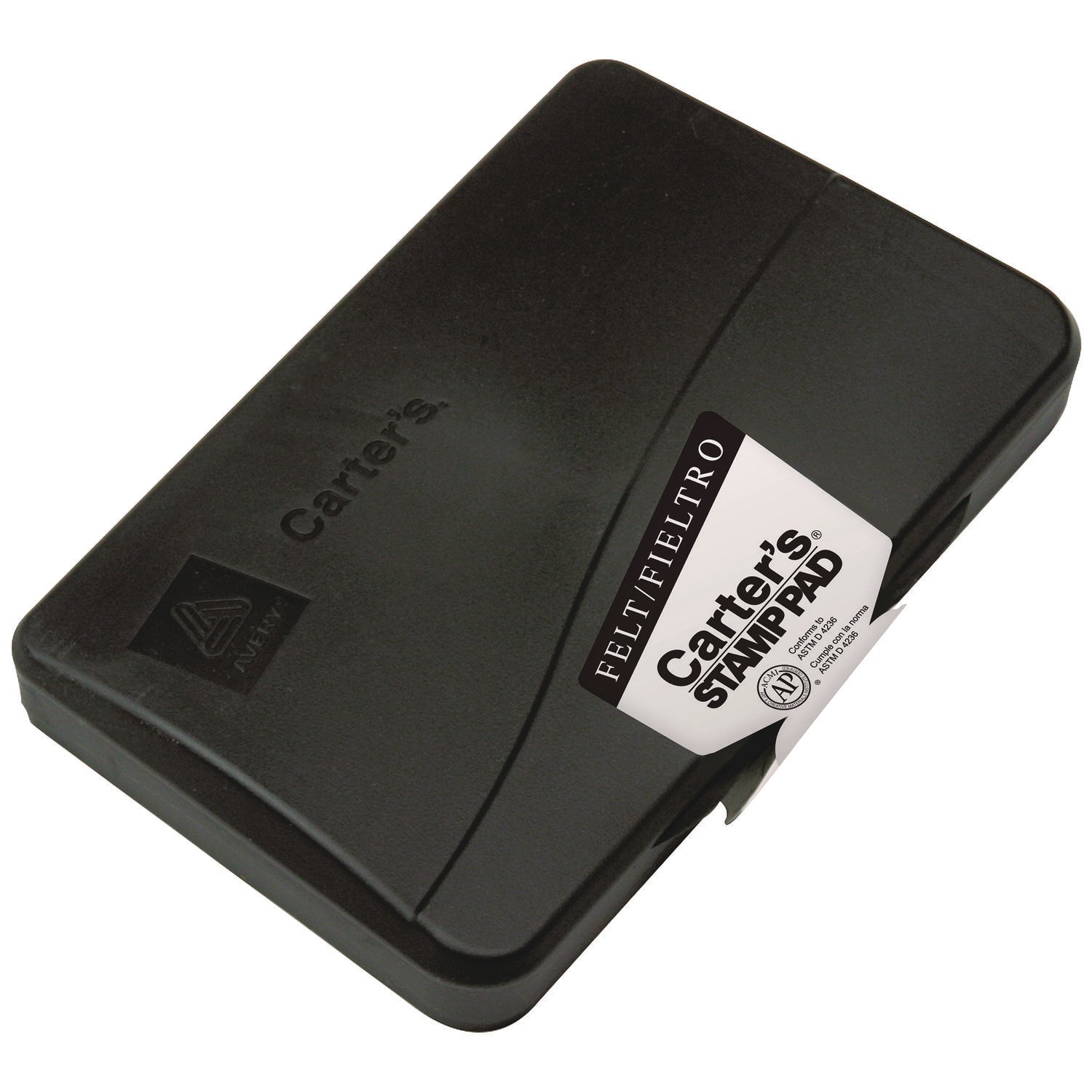 Pre-Inked Felt Stamp Pad, 6.25" x 3.25", Black -