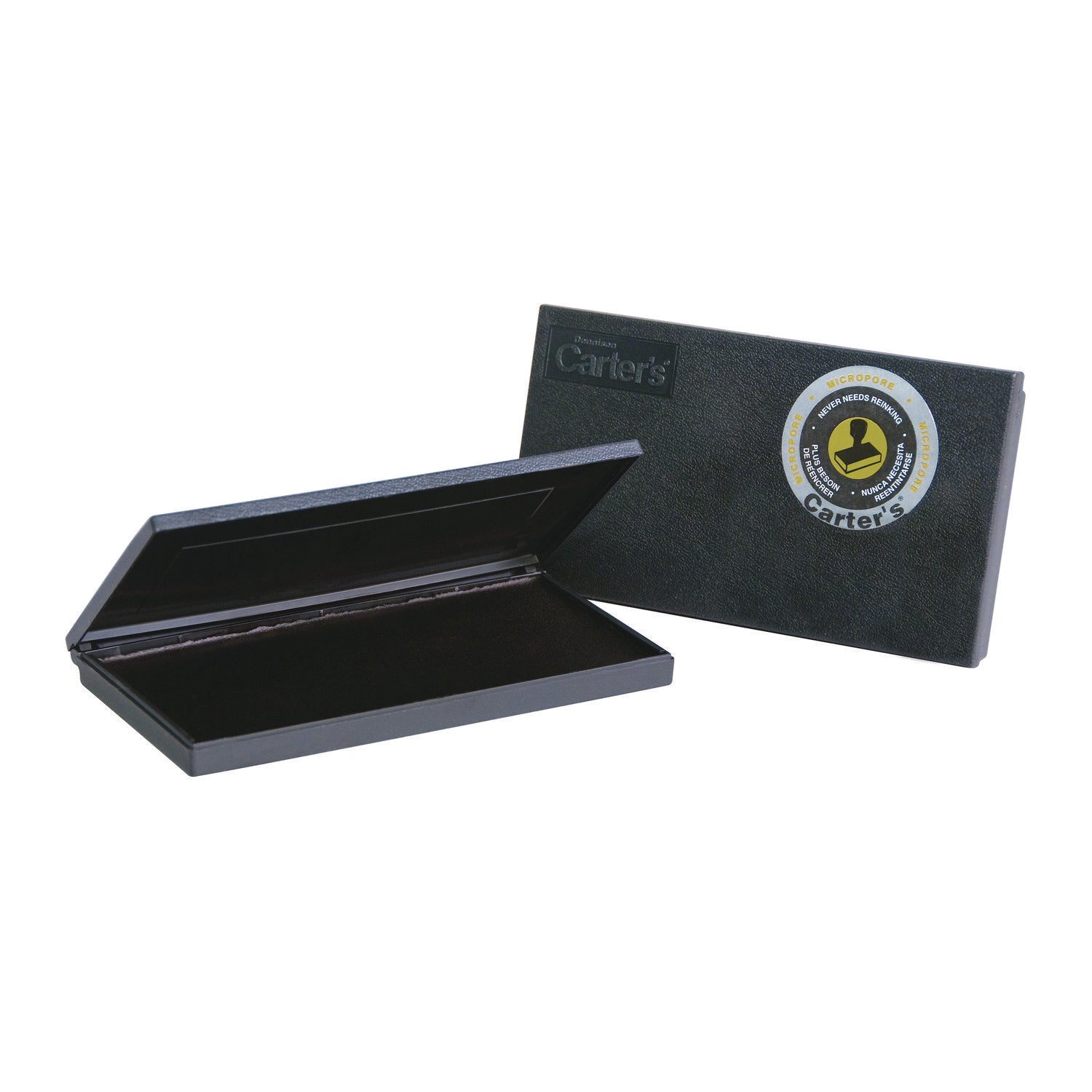 Pre-Inked Micropore Stamp Pad, 6.25" x 3.25", Black -
