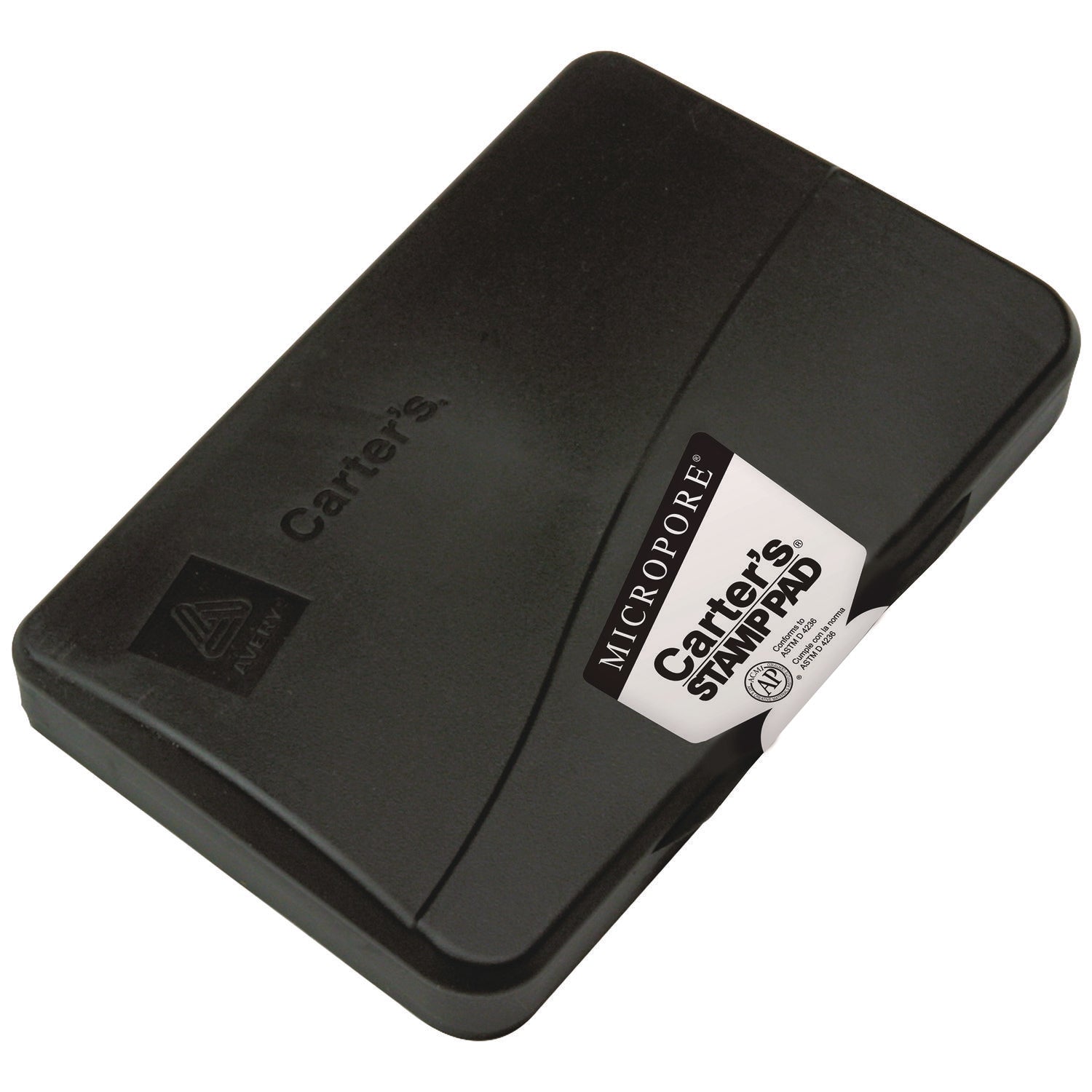 Pre-Inked Micropore Stamp Pad, 6.25" x 3.25", Black -
