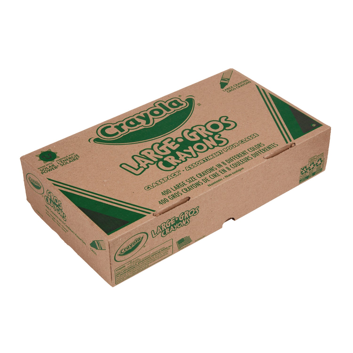 Classpack Large Size Crayons, 50 Each of 8 Colors, 400/Box -