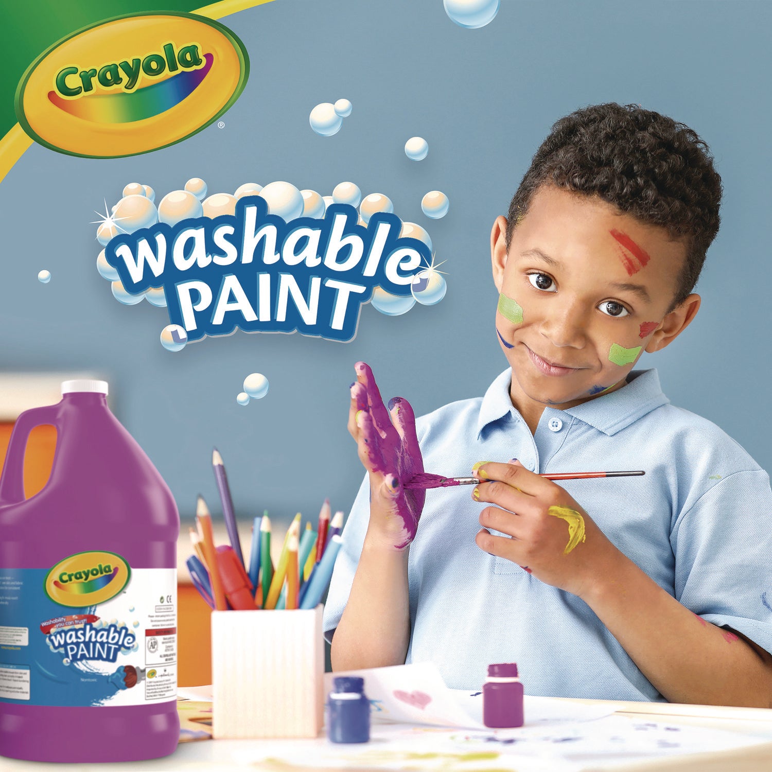 Washable Paint, Violet, 1 gal Bottle -