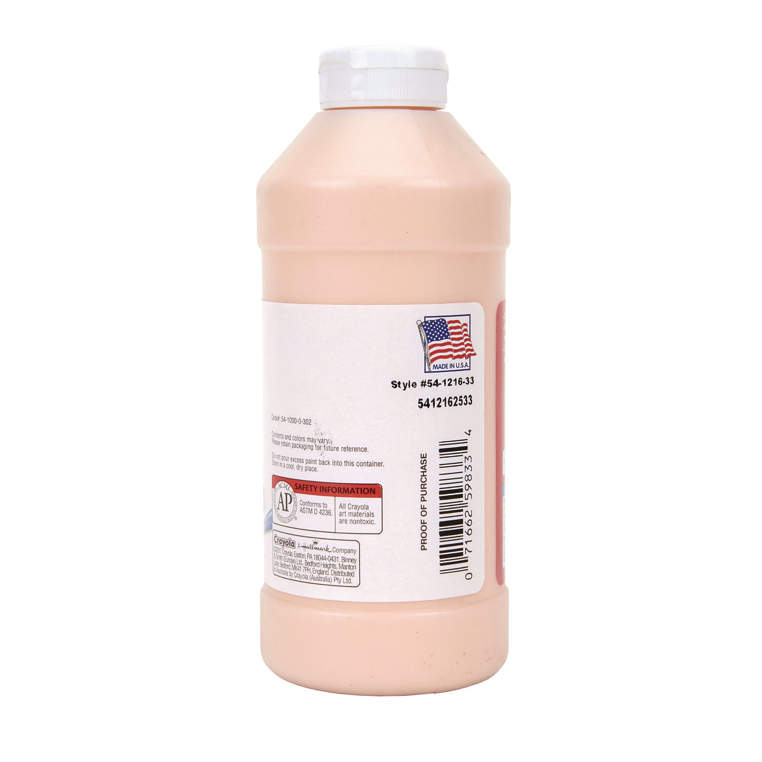 Premier Tempera Paint, Peach, 16 oz Bottle -