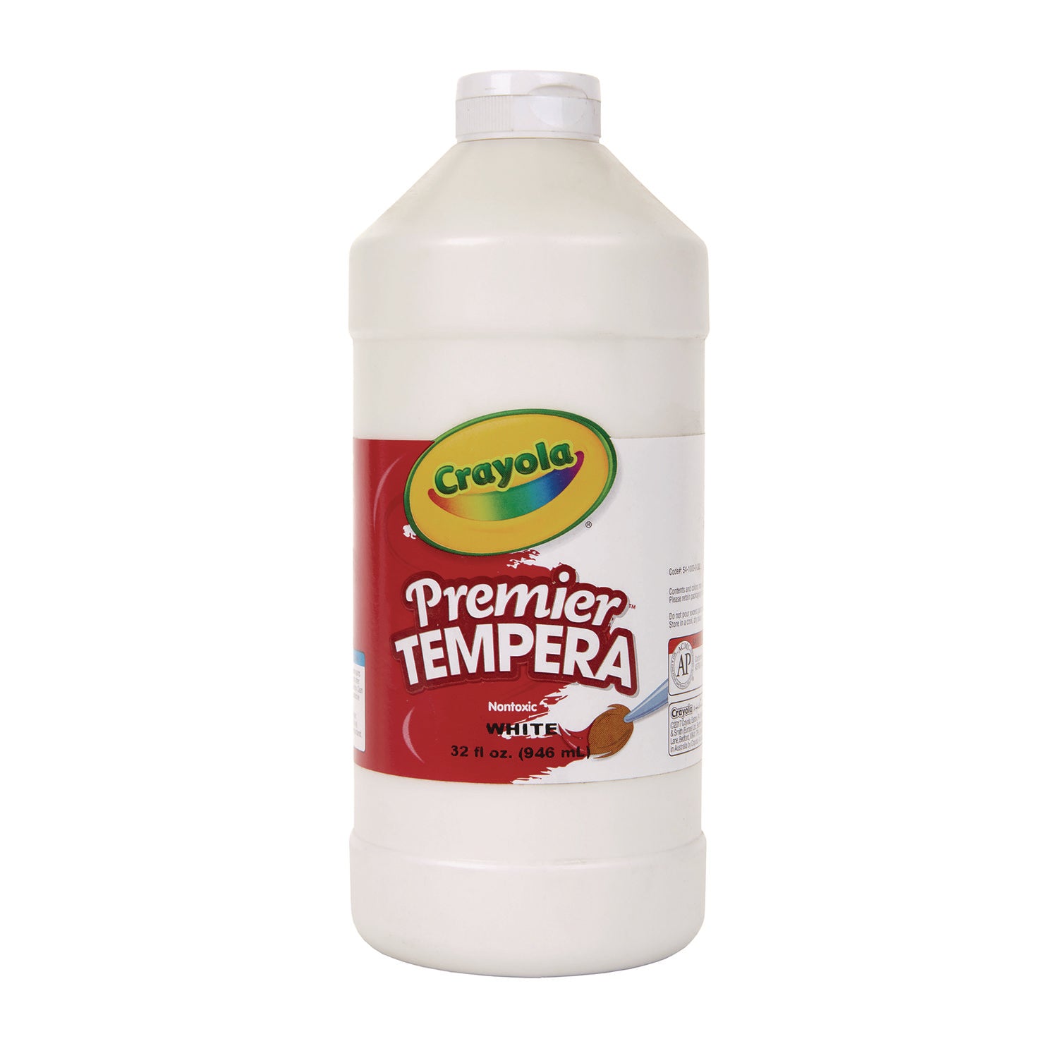 Artista II Washable Tempera Paint, White, 16 oz Bottle -