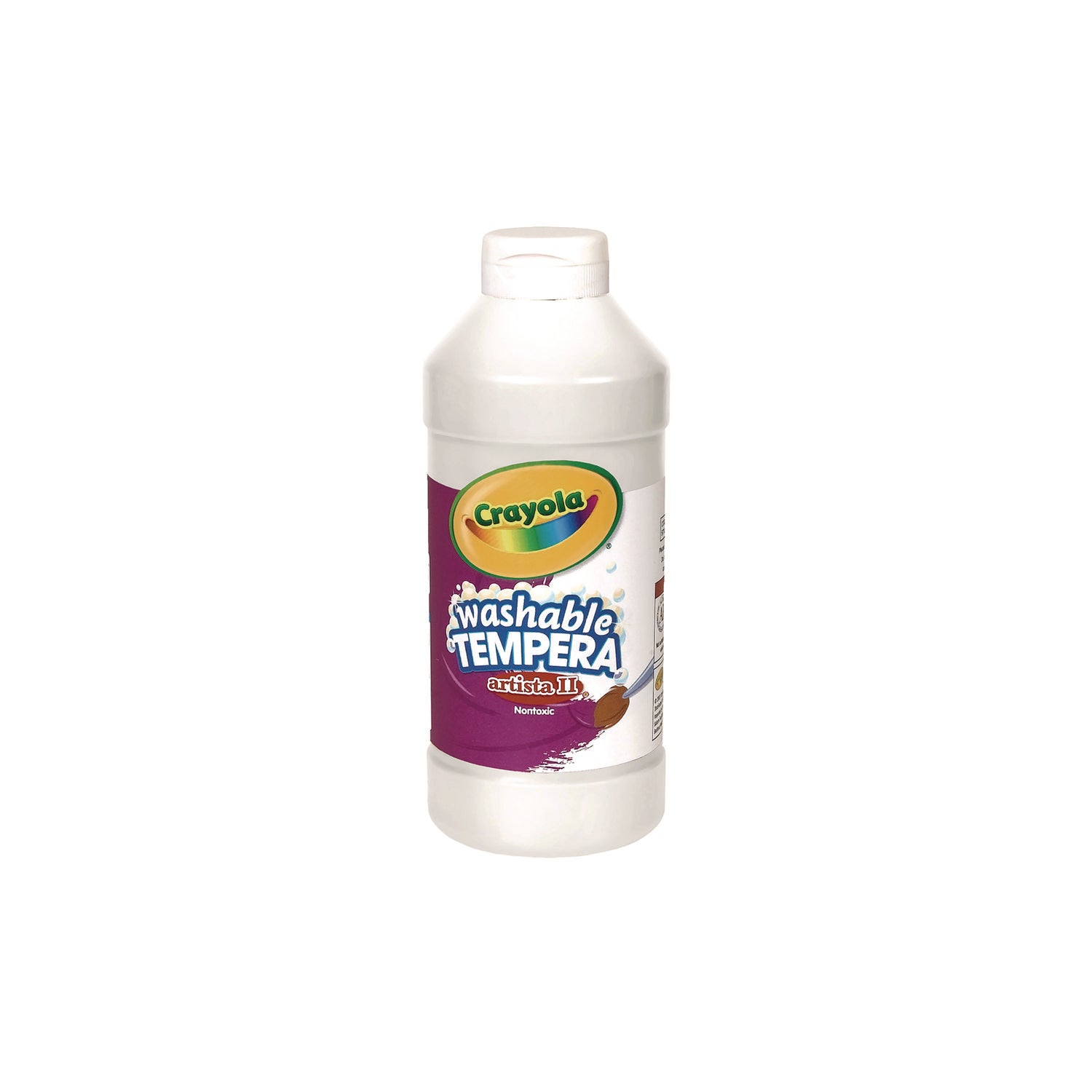 Artista II Washable Tempera Paint, White, 32 oz Bottle -