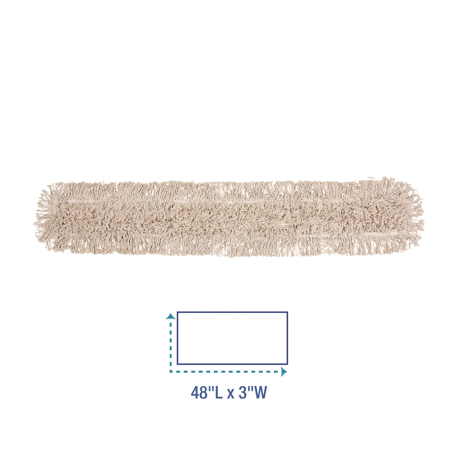 Mop Head, Dust, Cotton, 48 x 3, White -