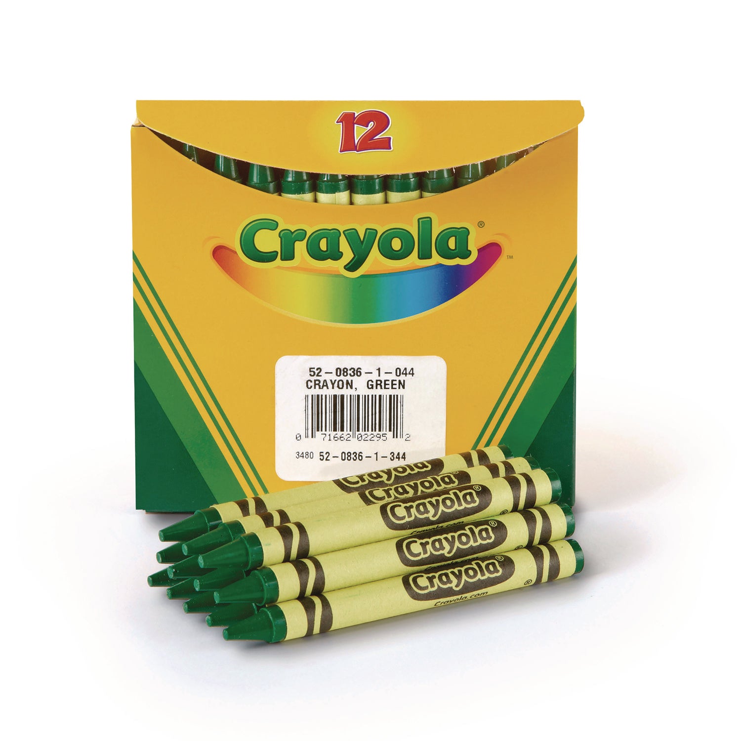 Bulk Crayons, Green, 12/Box -