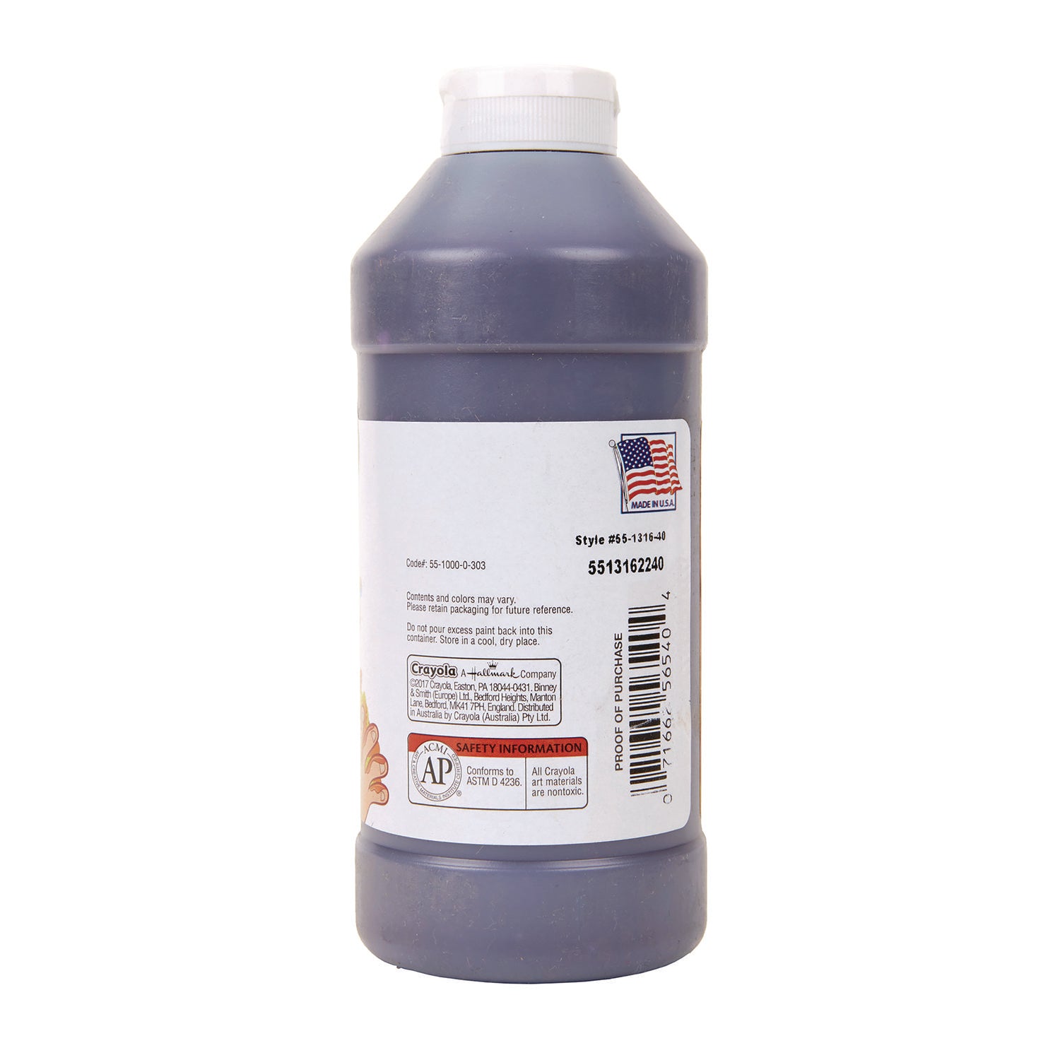 Washable Paint, Violet, 16 oz Bottle -