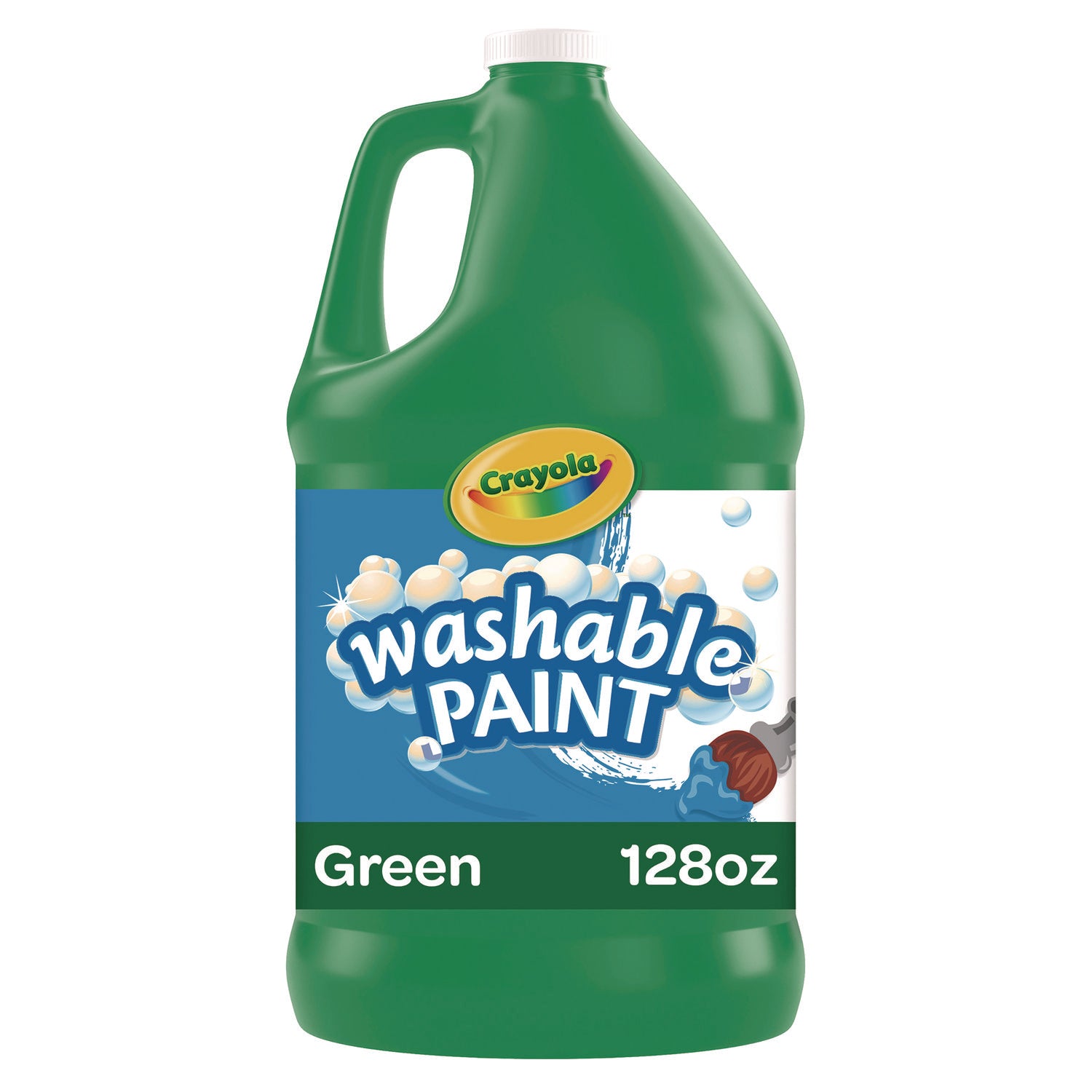 Washable Paint, Green, 1 gal Bottle -