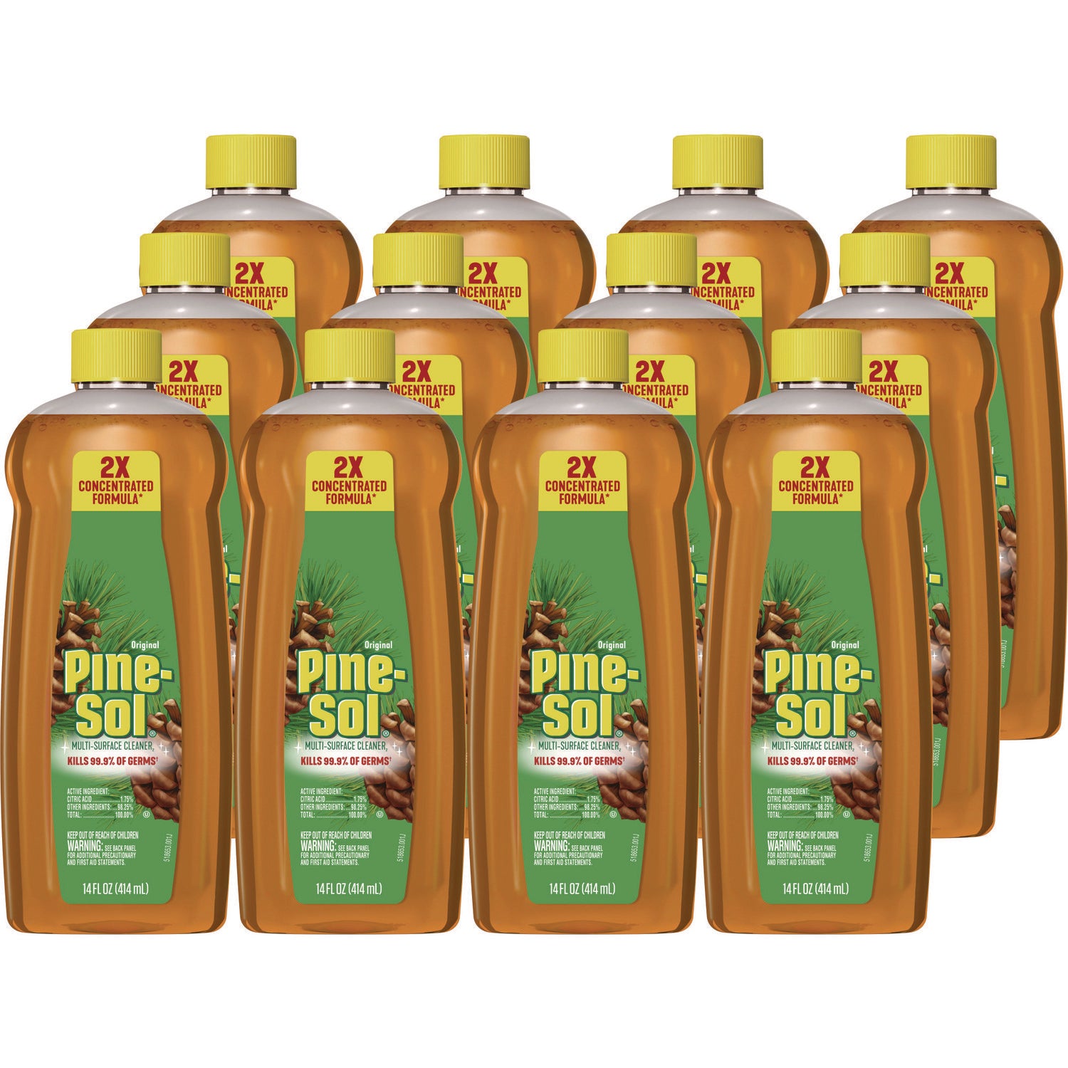 multi-surface-cleaner-disinfectant-concentrated-pine-scent-14-oz-bottle-12-carton_clo60146ct - 1