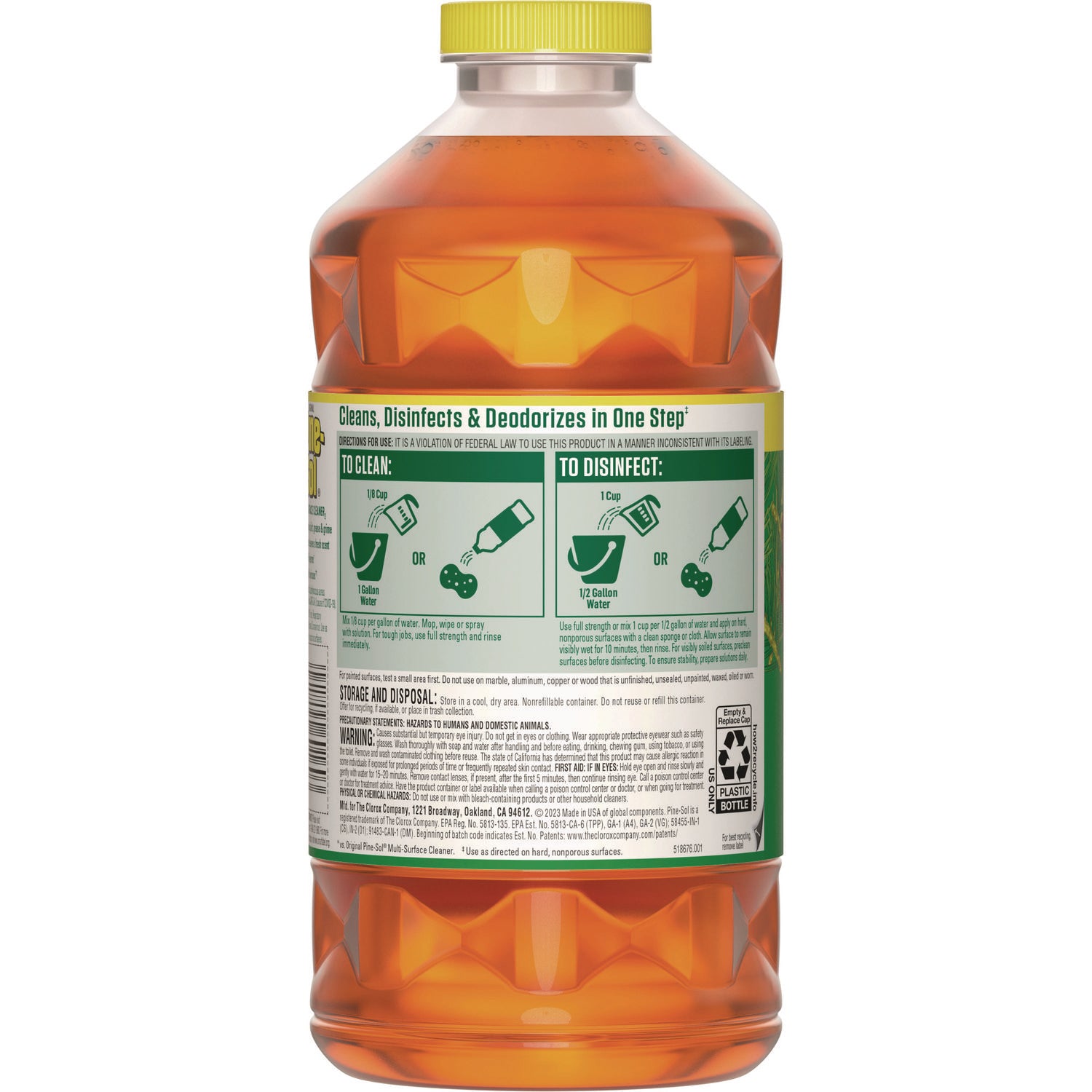 multi-surface-cleaner-disinfectant-concentrated-pine-scent-80-oz-bottle-6-carton_clo60160ct - 2