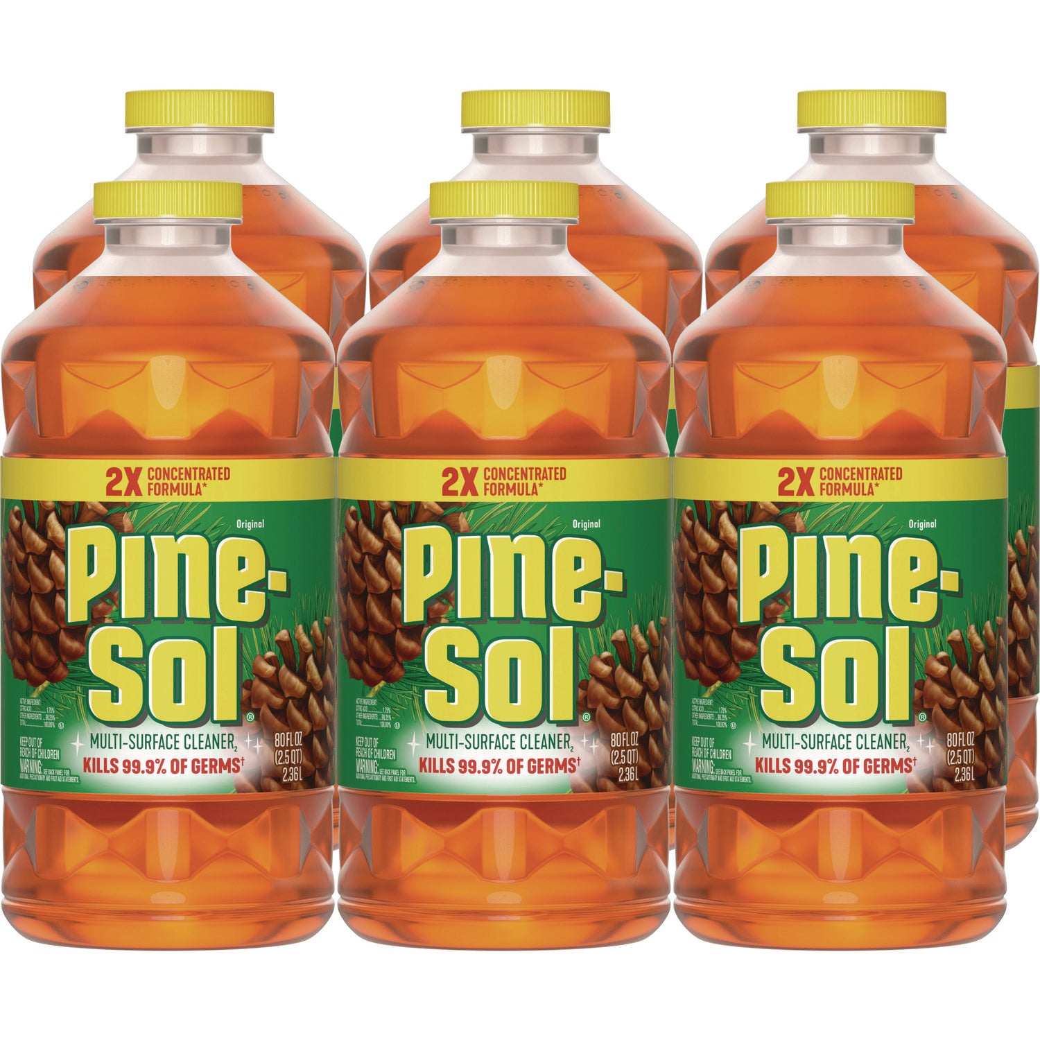 multi-surface-cleaner-disinfectant-concentrated-pine-scent-80-oz-bottle-6-carton_clo60160ct - 1
