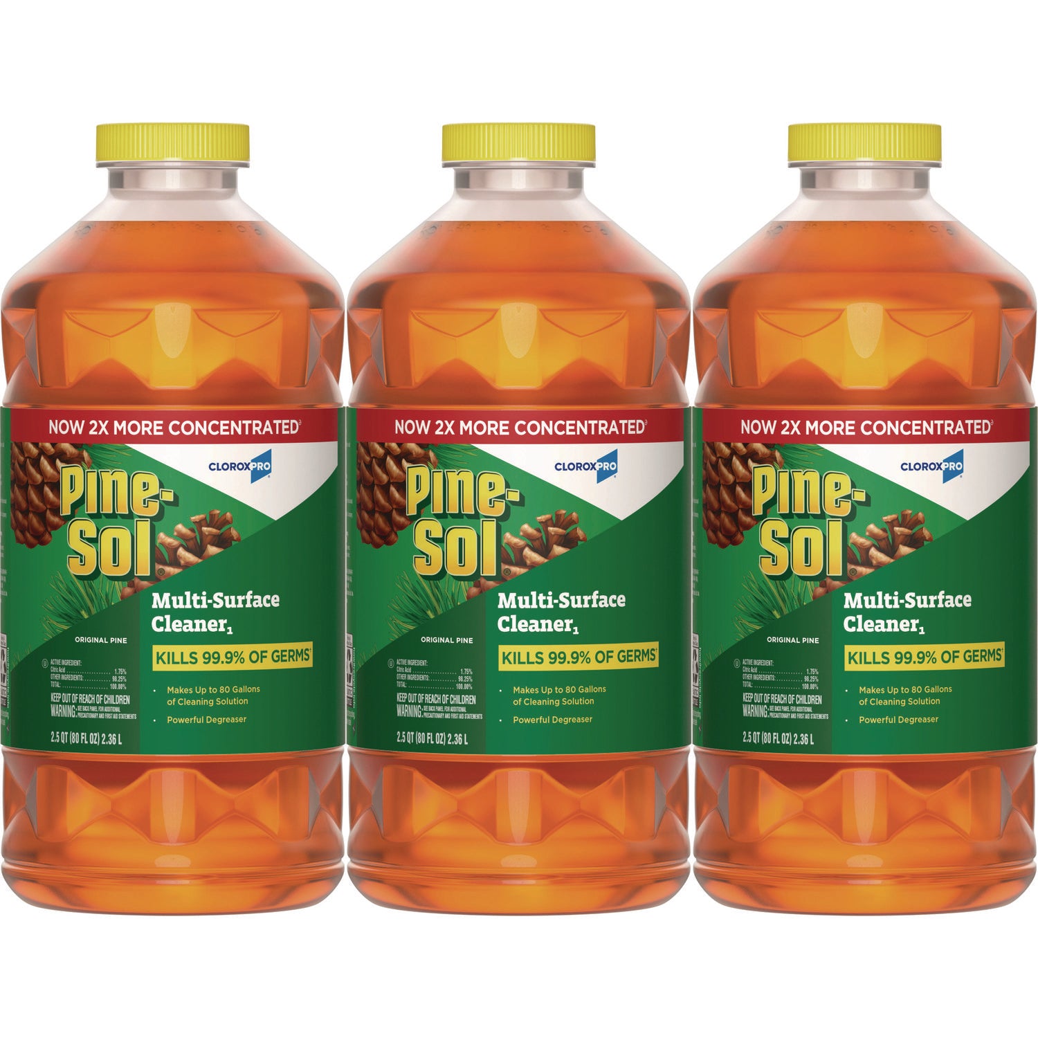 cloroxpro-multi-surface-cleaner-disinfectant-concentrated-original-pine-scent-80-oz-bottle-3-carton_clo60606ct - 1