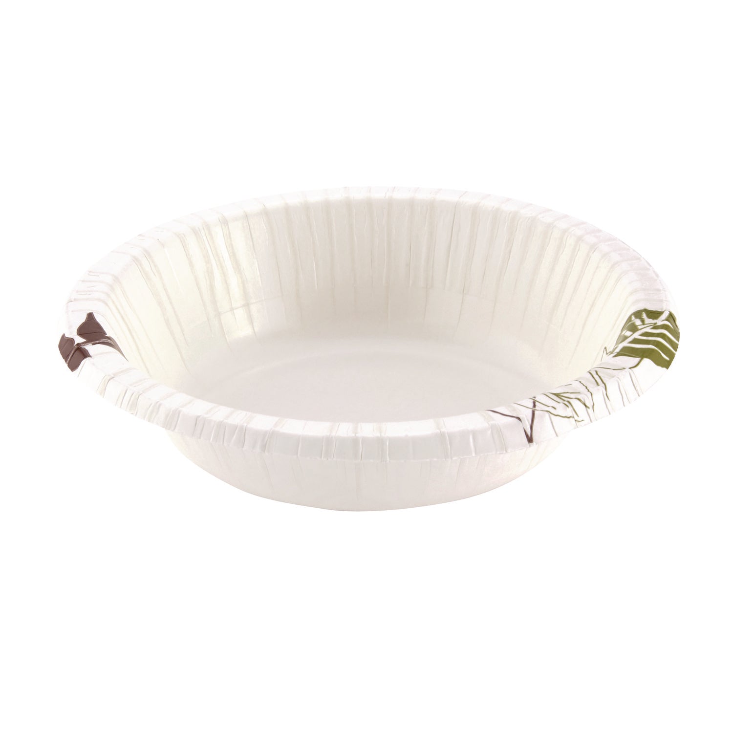Pathways Heavyweight Paper Bowls, WiseSize, 12 oz, Green/Burgundy, 125/Pack -