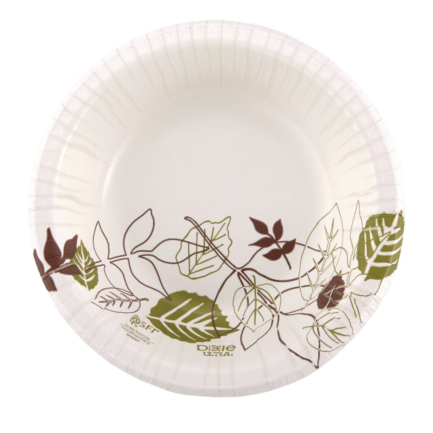 Pathways Heavyweight Paper Bowls, WiseSize, 12 oz, Green/Burgundy, 125/Pack -