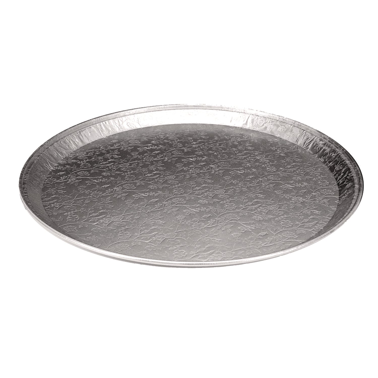 Aluminum Embossed Tray, 12" Diameter, 25/Carton -