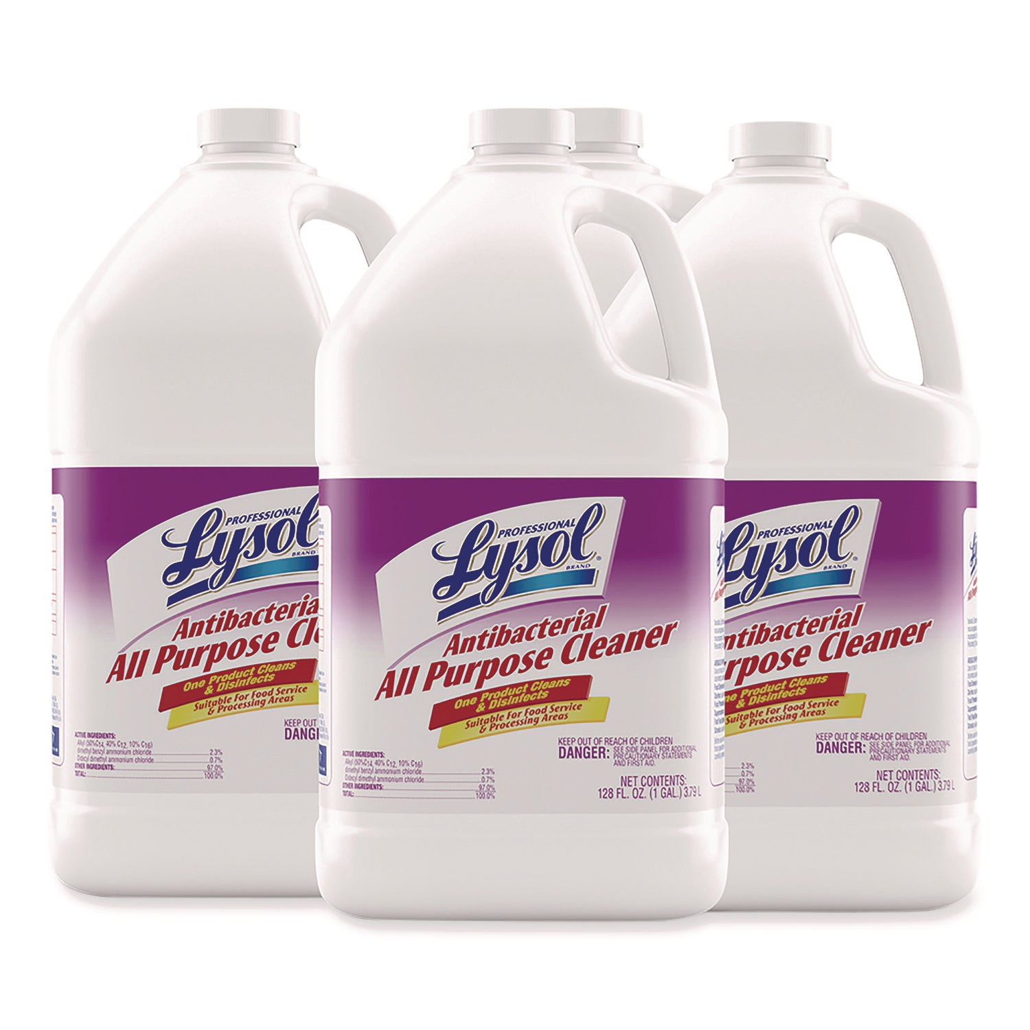 Antibacterial All-Purpose Cleaner Concentrate, 1 gal Bottle, 4/Carton -
