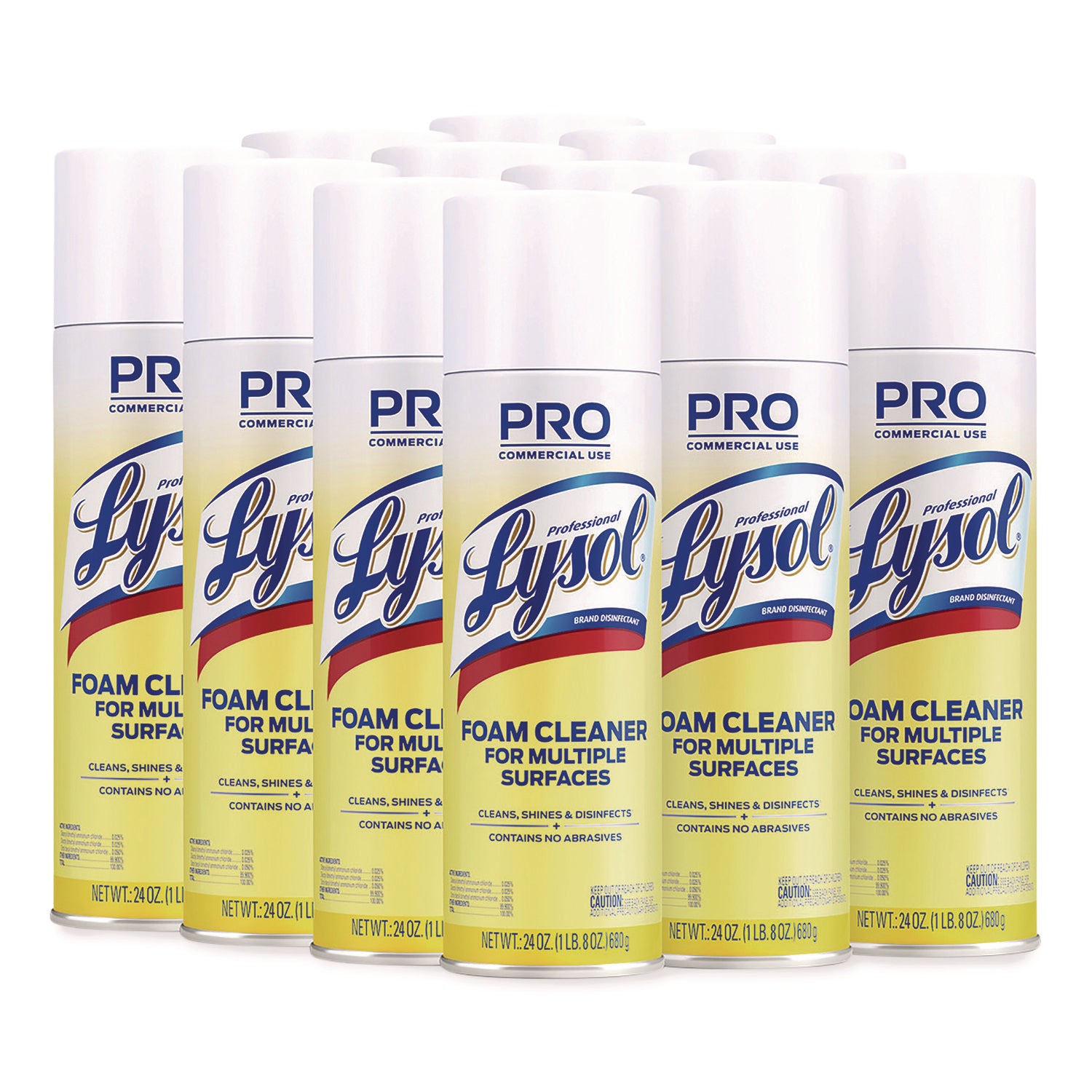 Disinfectant Foam Cleaner, 24 oz Aerosol Spray, 12/Carton -