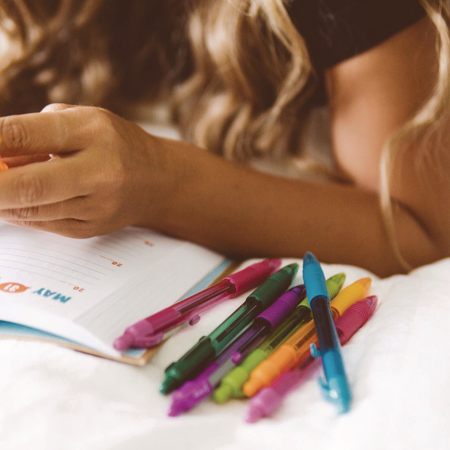 Z-Grip Ballpoint Pen, Retractable, Medium 1 mm, Assorted Artistic Ink Colors, Assorted Barrel Colors, 24/Pack -