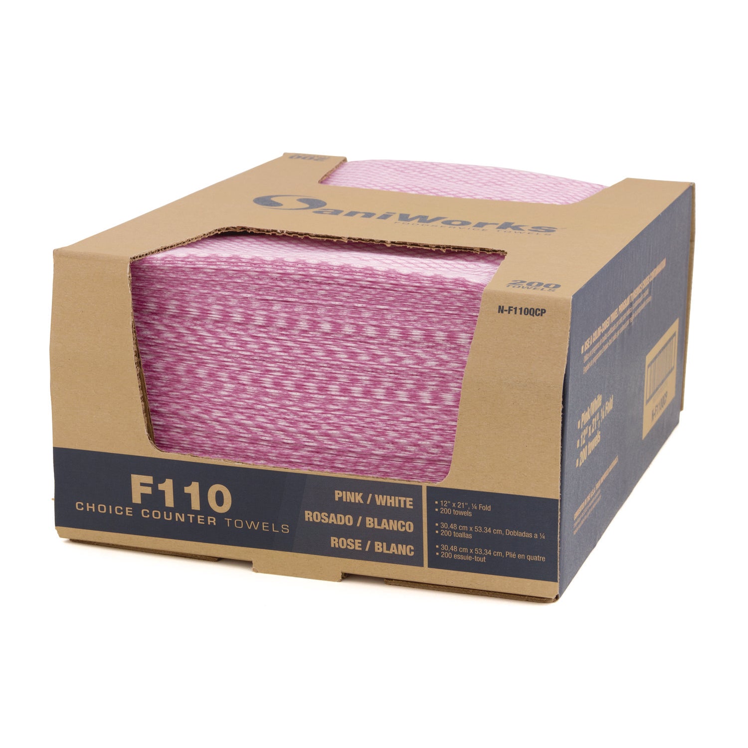 choice-counter-foodservice-wiper-1-ply-12-x-21-pink-white-200-carton_hosnf110qcp - 1
