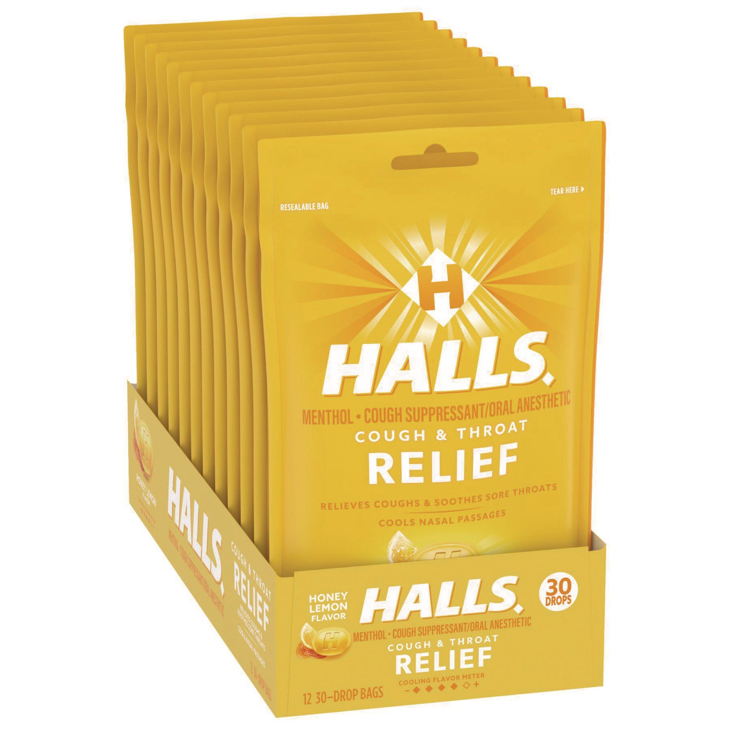 triple-action-cough-drops-honey-lemon-30-bag-12-bags-box_cdb28694 - 1