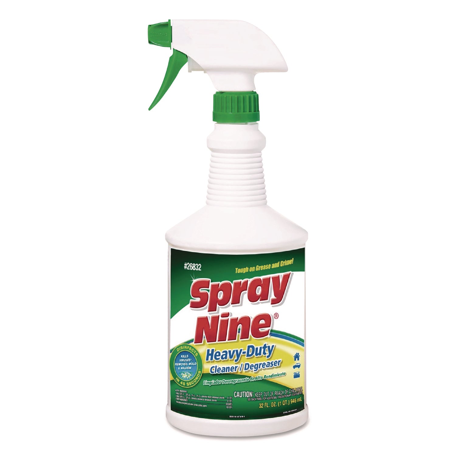 Heavy Duty Cleaner/Degreaser/Disinfectant, Citrus Scent, 32 oz, Trigger Spray Bottle, 12/Carton -