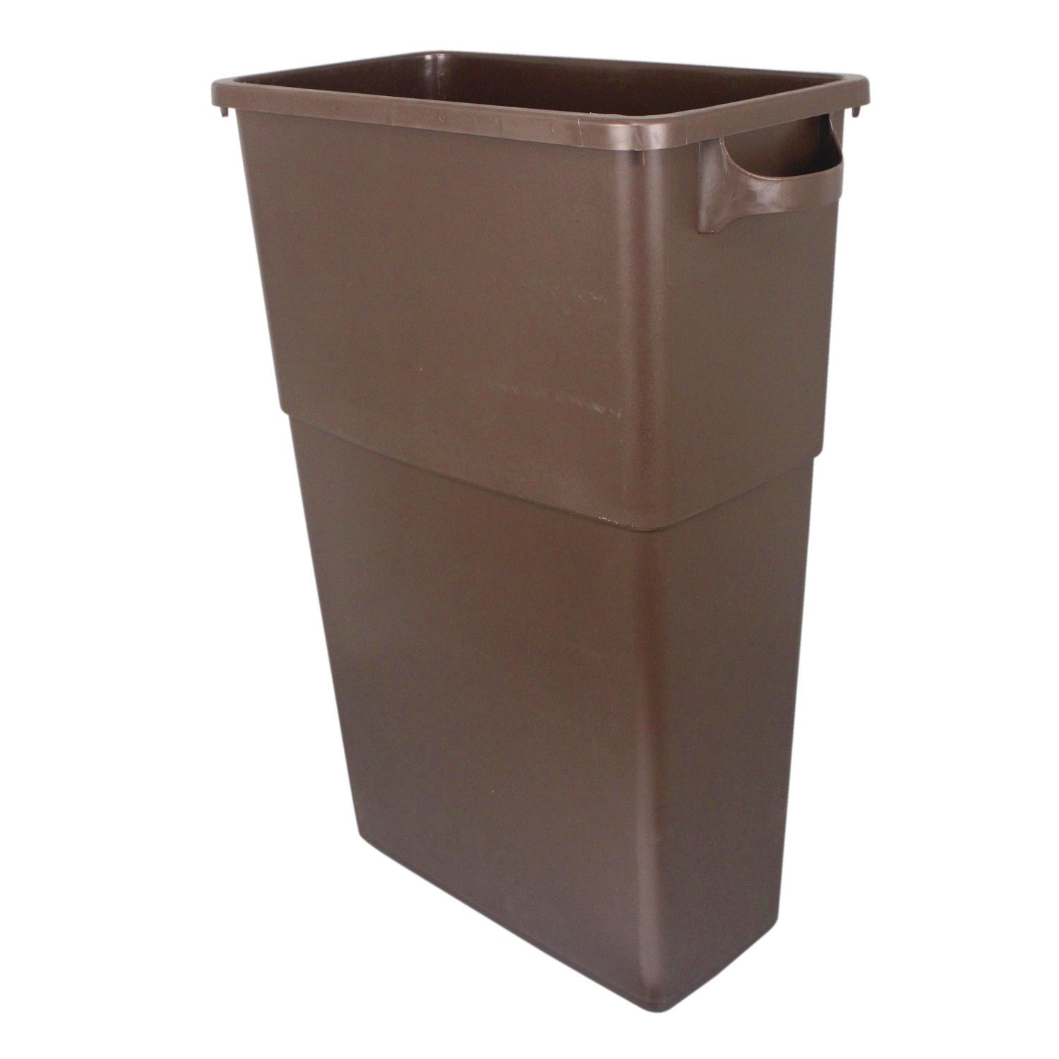 Thin Bin Containers, 23 gal, Polyethylene, Brown -