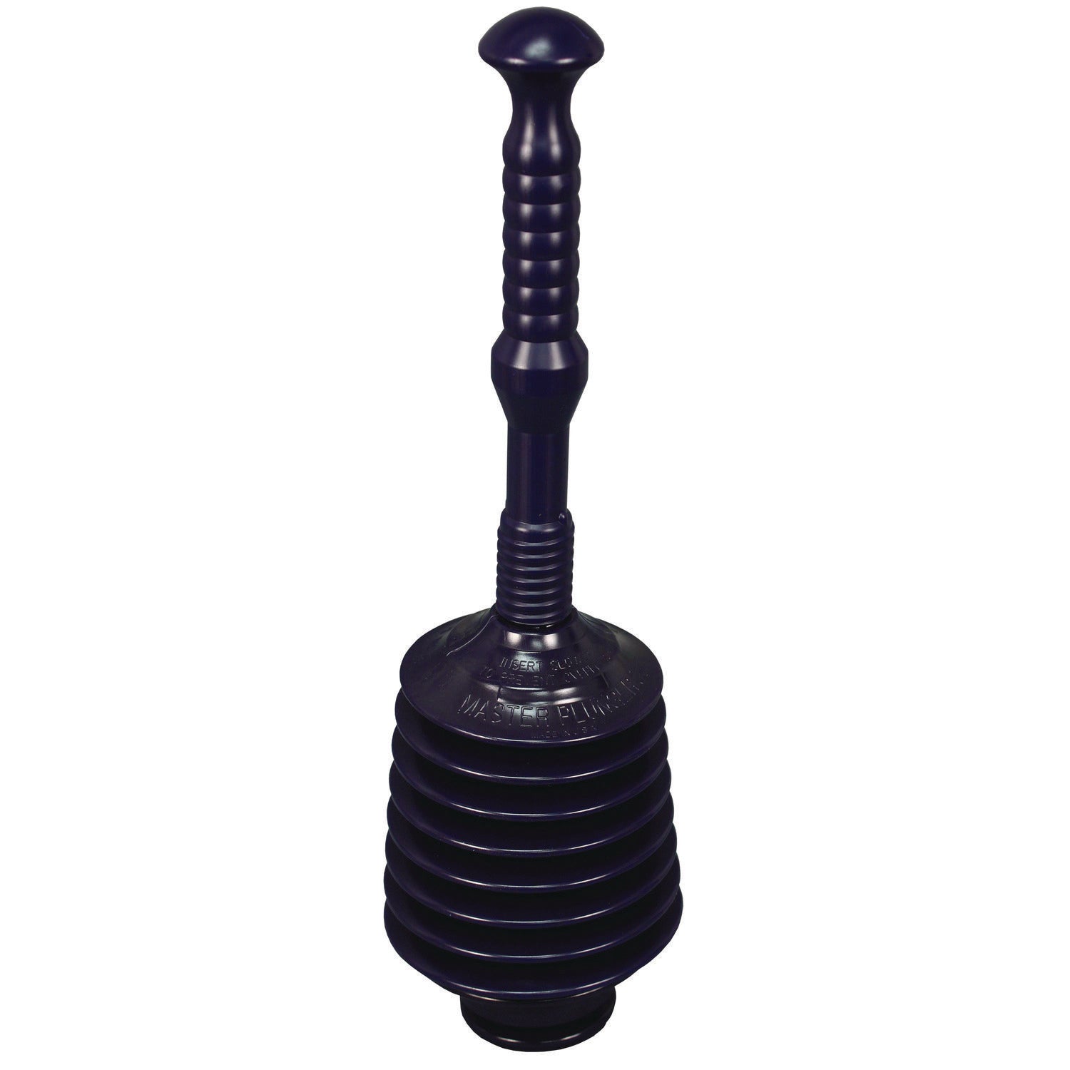 Deluxe Professional Plunger, 11.2" Polyethylene Handle, 6" dia -