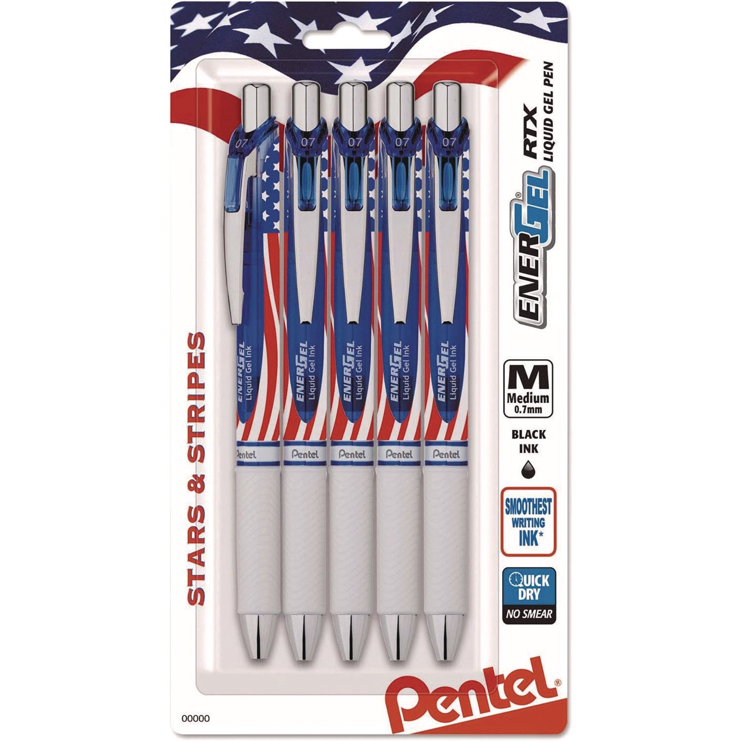 energel-rtx-gel-pen-retractable-medium-07-mm-black-ink-stars-and-stripes-barrel-5-pack_penbl77usabp5a - 1