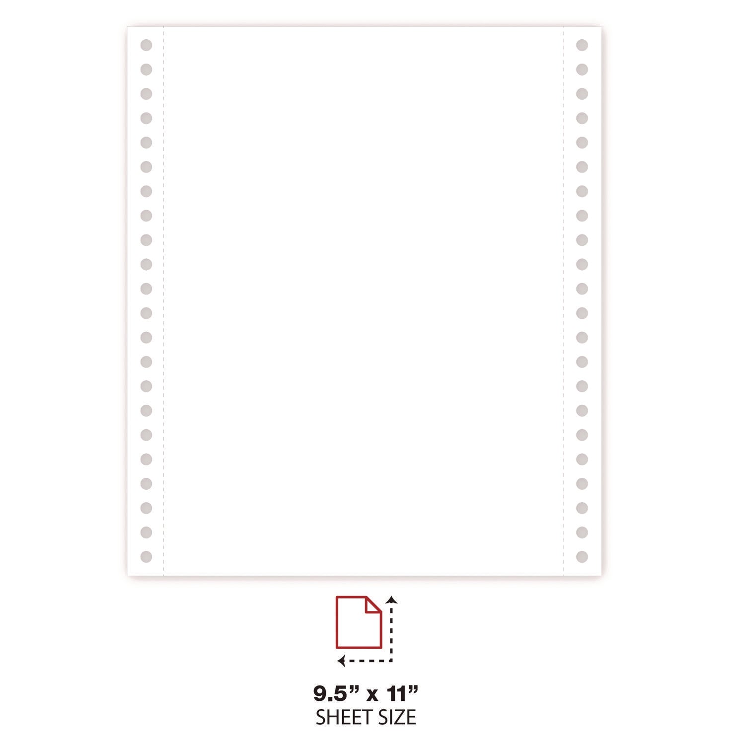 Printout Paper, 2-Part, 15 lb Bond Weight, 9.5 x 11, White, 1,650/Carton - 2
