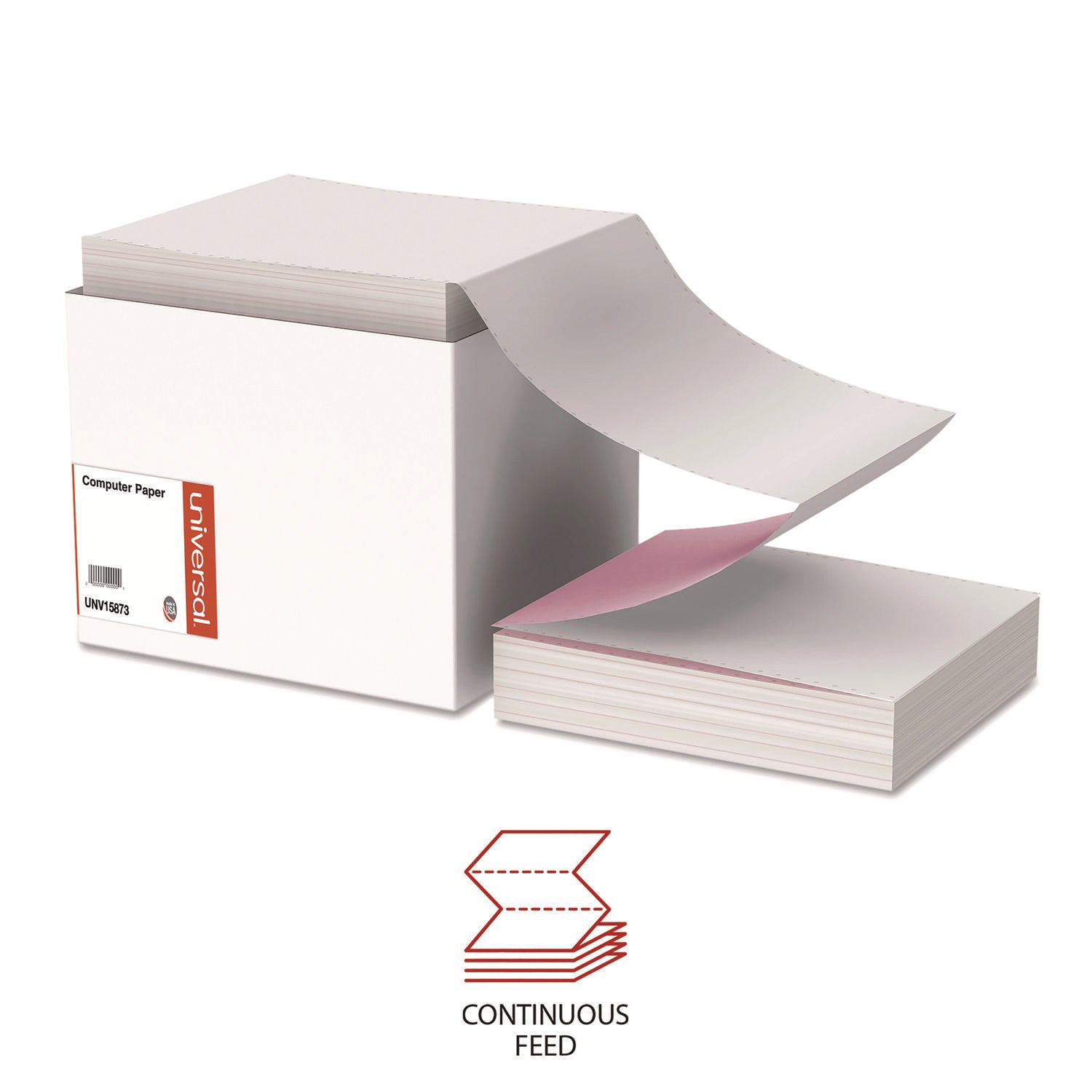 Printout Paper, 3-Part, 15 lb Bond Weight, 9.5 x 11, White/Canary/Pink, 1,200/Carton - 2