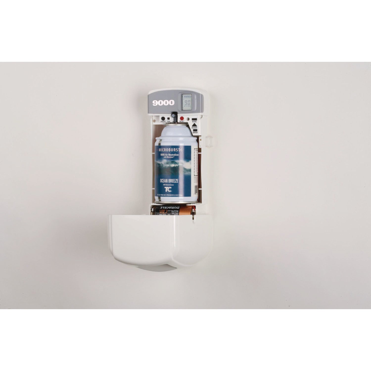 TC Microburst Odor Control System 9000 LCD, 3.6 x 4.33 x 8.75, White - 2