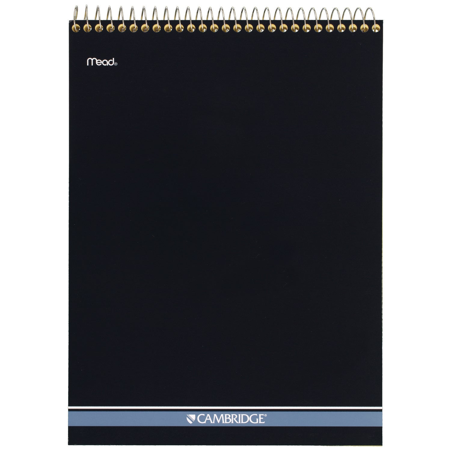 Stiff-Back Wire Bound Notepad, Wide/Legal Rule, Canary/Blue Cover, 70 Canary-Yellow 8.5 x 11.5 Sheets - 1